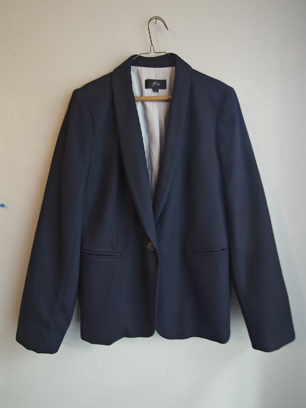 J. Crew Women's Navy Single-Button Blazer